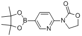 3-[5-(4,4,5,5-四甲基-1,3,2-二噁硼烷-2-基)-2-吡啶]-2-噁唑烷酮结构式_1056039-89-4结构式
