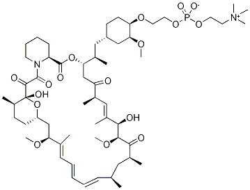 42-O-[2-[[羟基[2-(三甲基铵基)乙氧基]亚膦酰]氧基]乙基]雷帕霉素内盐结构式_1062645-51-5结构式