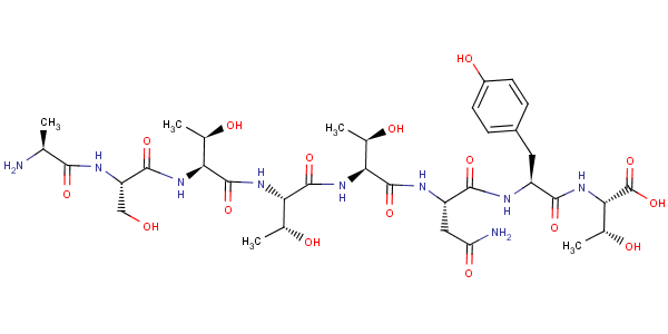 L-alanyl-l-seryl-l-threonyl-l-threonyl-l-threonyl-l-asparaginyl-l-tyrosyl-l-threonine Structure,106362-32-7Structure