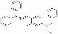 2-甲基-4-(N-乙基-N-苄基)氨基苯甲醛-1,1-二苯腙结构式_106618-38-6结构式