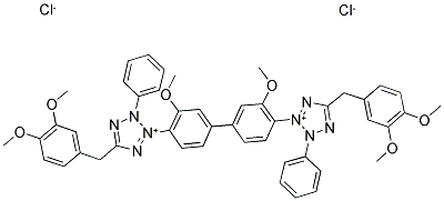 3,3-(3,3-二甲氧基-4,4-二亚苯基)双(2-苯基-5-藜芦基四唑氯化物)结构式_106629-90-7结构式