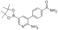 4-[2-氨基-5-(4,4,5,5-四甲基-1,3,2-二噁硼烷-2-基)-3-吡啶]-苯甲酰胺结构式_1069126-82-4结构式