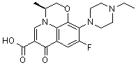 (3S)-10-(4-乙基-1-哌嗪基)-9-氟-2,3-二氢-3-甲基-7-氧代-7H-吡啶并[1,2,3-de]-1,4-苯并恶嗪-6-羧酸结构式_106939-30-4结构式