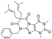 (9ci)-1,3-二甲基-7,7-双(3-甲基-2-丁烯)-9-(苯基甲基)-嘧啶并[2,1-f]嘌呤-2,4,6,8(1h,3h,7h,9h)-四酮结构式_107569-03-9结构式