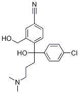 4-[4-(二甲基氨基)-1-(4-氯苯基)-1-羟基丁基]-3-(羟基甲基)-苯甲腈结构式_1076200-05-9结构式