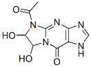(9ci)-5-乙酰基-1,5,6,7-四氢-6,7-二羟基-9H-咪唑并[1,2-a]嘌呤-9-酮结构式_107698-73-7结构式