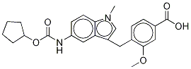 4-(5-环戊酰基氨基-1-甲基吲哚-3-基甲基)-3-甲氧基苯甲酸结构式_107754-20-1结构式