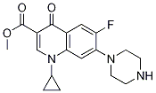 1-环丙基-6-氟-1,4-二氢-4-氧代-7-(哌嗪-1-基)喹啉-3-羧酸甲酯结构式_107884-23-1结构式
