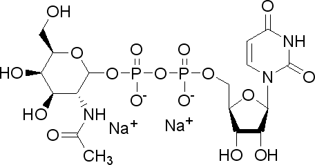 尿苷-5′-二磷酸-N-乙酰基-半乳糖胺二钠盐结构式_108320-87-2结构式