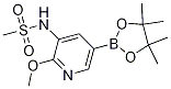 N-[2-甲氧基-5-(4,4,5,5-四甲基-1,3,2-二噁硼烷-2-基)-3-吡啶]-甲烷磺酰胺结构式_1083326-75-3结构式