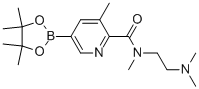n-[2-(二甲基氨基)乙基]-n,3-二甲基-5-(4,4,5,5-四甲基-1,3,2-二噁硼烷-2-基)-2-吡啶羧酰胺结构式_1092563-61-5结构式