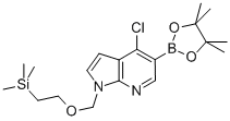 4-氯-5-(4,4,5,5-四甲基-1,3,2-二噁硼烷-2-基)-1-[[2-(三甲基甲硅烷基)乙氧基]甲基]-H-吡咯并[2,3-B]吡啶结构式_1092580-79-4结构式