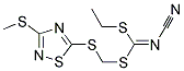 Ethyl {[3-(methylsulfanyl)-1,2,4-thiadiazol-5-yl]sulfanyl}methyl cyanocarbonodithioimidate Structure,109348-94-9Structure