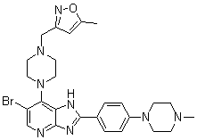 3-((4-(6-Bromo-2-(4-(4-methylpiperazin-1-yl)phenyl)-3h-imidazo[4,5-b]pyridin-7-yl)piperazin-1-yl)methyl)-5-methylisoxazole Structure,1095382-05-0Structure
