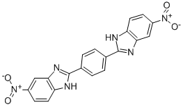 5-硝基-2-(4-(5-硝基-1H-苯并[d]咪唑-2-基)苯基)-1H-苯并[d]咪唑结构式_109702-85-4结构式