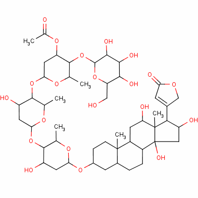 毛花洋地黄苷 d结构式_11030-31-2结构式