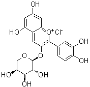 Cyanidin 3-arabinoside chloride Structure,111613-04-8Structure