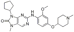 9-环戊基-2-[[2-甲氧基-4-[(1-甲基哌啶-4-基)氧基]-苯基]氨基]-7-甲基-7,9-二氢-8H-嘌呤-8-酮结构式_1124329-14-1结构式