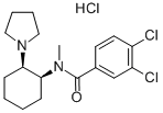 顺-(±)-3,4-二氯-N-甲基-N-[2-(1-吡咯烷基)环己基]苯酰胺盐酸盐结构式_112465-94-8结构式