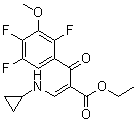 (Z)-3-(环丙基氨基)-2-(2,4,5-三氟-3-甲氧基苯甲酰基)丙烯酸乙酯结构式_112811-70-8结构式