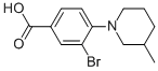 3-溴-4-(3-甲基哌啶-1-基)苯甲酸结构式_1131622-53-1结构式