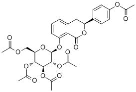 (3S)-绣球酚 8-O-葡萄糖甙五乙酸酯结构式_113270-99-8结构式