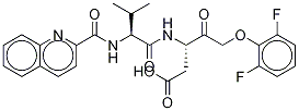 (3S)-5-(2,6-二氟苯氧基)-3-[[(2S)-3-甲基-1-氧代-2-[(2-喹啉羰基)氨基]丁基]氨基]-4-氧代-戊酸结构式_1135695-98-5结构式