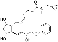 (5Z)-N-(环丙甲基)-7-[(1R,2R,3R,5S)-3,5-二羟基-2-[(1E,3R)-3-羟基-4-苯氧基-1-丁烯基]环戊基]-5-庚烯酰胺结构式_1138395-09-1结构式