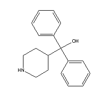 alpha,alpha-二苯基-4-哌啶甲醇结构式_115-46-8结构式