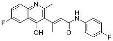 (E)-3-(6-氟-4-羟基-2-甲基喹啉-3-基)-N-(4-氟苯基)2-丁酰胺结构式_1150271-29-6结构式