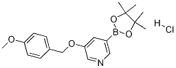 5-(4-甲氧基苄氧基)吡啶-3-硼酸频那醇酯盐酸盐结构式_1150271-39-8结构式