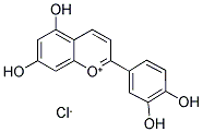 2-(3,4-二羟基苯基)-5,7-二羟基-1-苯并吡喃鎓氯化物(1:1)结构式_1154-78-5结构式