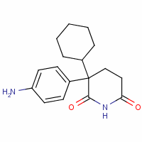 (+/-)-3-(4-氨基苯基)-3-环己基哌啶-2,6-二酮结构式_115883-22-2结构式
