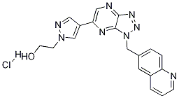 2-(4-(1-(喹啉-6-甲基)-1H-[1,2,3]噻唑并[4,5-b]吡嗪-6-基)-1H-吡唑-1-基)乙醇盐酸盐结构式_1159490-81-9结构式