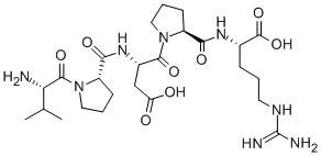 缬氨酰脯氨酰天冬氨酰脯氨酰精氨酸结构式_117137-85-6结构式