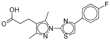 1-[4-(4-氟苯基)-2-噻唑]-3,5-二甲基-1H-吡唑-4-丙酸结构式_1172940-17-8结构式