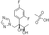 (2R,3R)-2-(2,4-二氟苯基)-1-(1H-1,2,4-三唑-1-基)-2,3-丁二醇甲烷磺酸盐结构式_1175536-50-1结构式