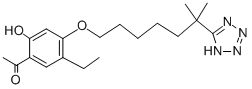 1-[5-乙基-2-羟基-4-[[6-甲基-6-(1H-四唑-5-基)庚基]氧基]苯基]乙酮结构式_117690-79-6结构式