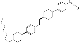 1-[4-(反式-4-庚基环己基)苯基]-2-[反式-4-(4-异硫代氰酰基苯基)环己基]乙烷结构式_117736-18-2结构式