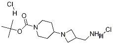 4-(3-氨基甲基-氮杂啶-1-基)-哌啶-1-羧酸叔丁酯双盐酸盐结构式_1179359-68-2结构式