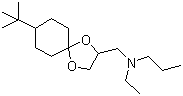 N-乙基-n-丙基-8-叔丁基-1,4-二噁螺[4.5]-2-十甲基胺结构式_118134-30-8结构式