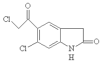 5-氯乙酰-6-氯-1,3-二氢-2H-吲哚-2-酮结构式_118307-04-3结构式