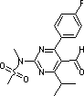 4-(4-氟苯基)-6-异丙基-2-[(N-甲基-N-甲磺酰)氨基]嘧啶-5-甲醛结构式_118442-83-4结构式