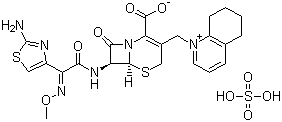 硫酸头孢喹诺结构式_118443-89-3结构式