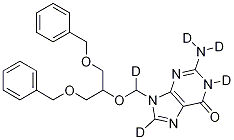 9-[[2-苄氧基-1-(苄氧基甲基)-乙氧基]甲基]鸟嘌呤-d5结构式_1185100-63-3结构式