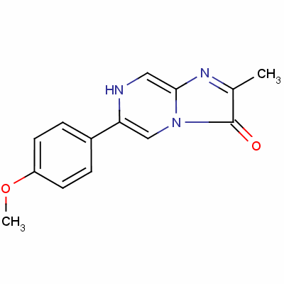 2-甲基-6-(4-甲氧苯基)-3,7-二氢咪唑并[1,2-A]吡嗪-3-酮结构式_118877-07-9结构式