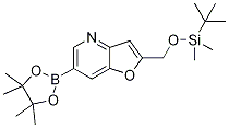 2-((叔丁基二甲基甲硅烷基氧基)甲基)-6-(4,4,5,5-四甲基-1,3,2-二噁硼烷-2-基)呋喃并[3,2-b]吡啶结构式_1188927-49-2结构式