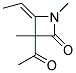 (e)-(9ci)-3-乙酰基-4-亚乙基-1,3-二甲基-2-氮杂啶酮结构式_118987-41-0结构式