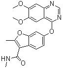 6-(6,7-二甲氧基喹唑啉-4-基氧基)-n,2-二甲基苯并呋喃-3-羧酰胺结构式_1194506-26-7结构式