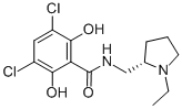 (S)-3,5-dichloro-n-[(1-ethyl-2-pyrrolidinyl)methyl]-2,6-dihydroxy-benzamide Structure,119670-11-0Structure